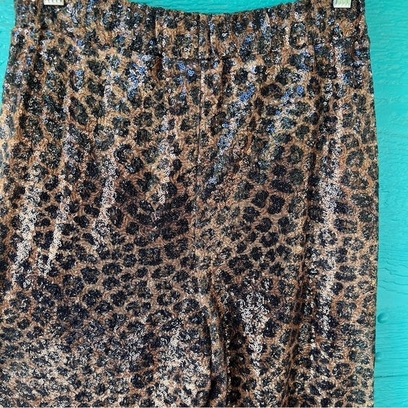 REVOLVE LPA SEQUINS LEOPARD ANIMAL PRINT PULL ON PANTS SIZE SMALL RETAIL $228 - Picture 9 of 14